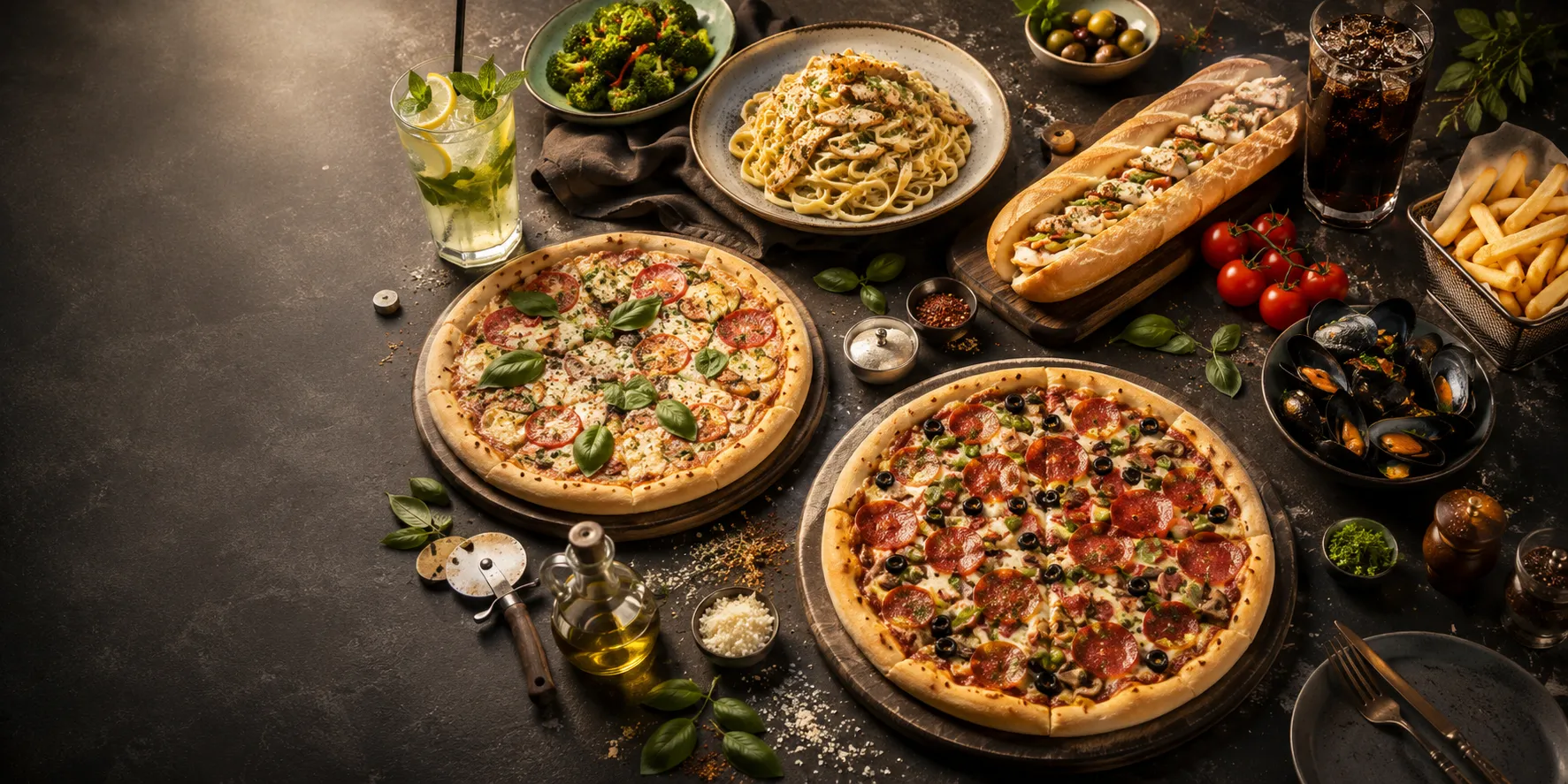 Western Pizza Red Deer restaurant - prairie-style pizza on 43 Street Red Deer AB